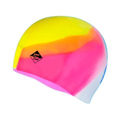Шапочка для плавания SWIM TEAM, силиконовая, мультицвет, Название цвета: Бело-жёлтый, Страна-производитель: КИТАЙ