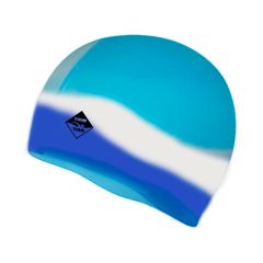 Шапочка для плавания SWIM TEAM, силиконовая, мультицвет, Название цвета: Бело-сине-голубой, Страна-производитель: КИТАЙ