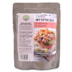Готовое блюдо Фунчоза со свининой и овощами 250 г. (Кронидов)