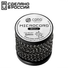 Микрокорд CORD катушка 30м светоотражающий (black), Название цвета: черный, Товаров в упаковке, шт: 1, Варианты:  , Страна-производитель: РОССИЯ