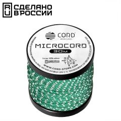 Микрокорд CORD катушка 30м светоотражающий (emerald green), Название цвета: Бирюзовый, Товаров в упаковке, шт: 1, Варианты:  , Страна-производитель: РОССИЯ
