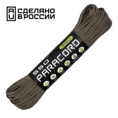Паракорд 550 CORD nylon 30м RUS (sand snake), Название цвета: Черный / Светло-коричневый, Товаров в упаковке, шт: 1, Варианты:  , Страна-производитель: РОССИЯ
