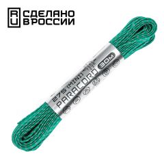 Паракорд 275 (мини) CORD nylon 30м RUS световозвращающий (emerald green), 颜色名称: 绿色, 包装内商品数量，件: 1, 选项:  , 生产国: 俄罗斯