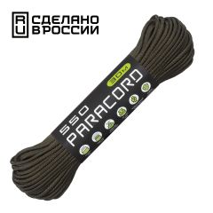 Паракорд 550 CORD nylon 30м RUS (khaki), Название цвета: Хаки, Товаров в упаковке, шт: 1, Варианты:  , Страна-производитель: РОССИЯ