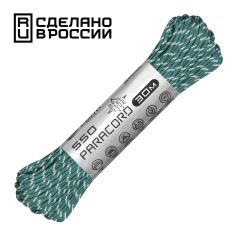 Паракорд 550 CORD nylon 30м RUS световозвращающий (aquamarine), Название цвета: Бирюзовый, Товаров в упаковке, шт: 1, Варианты:  , Страна-производитель: РОССИЯ