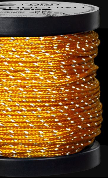 Микрокорд CORD катушка 30м светоотражающий (gold), Название цвета: Золотой, Товаров в упаковке, шт: 1, Варианты:  , Страна-производитель: РОССИЯ, изображение 3