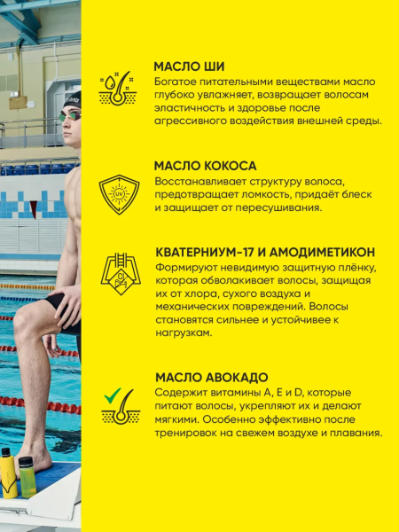 ONESS SPORT Бальзам для волос после занятий спортом и бассейна, изображение 4
