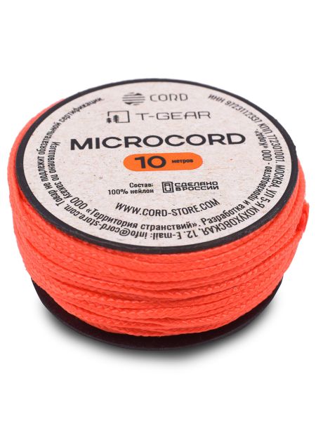 Микрокорд T-Gear x CORD nylon катушка 10м (Neon Orange), Название цвета: Оранжевый, Страна-производитель: РОССИЯ, изображение 2