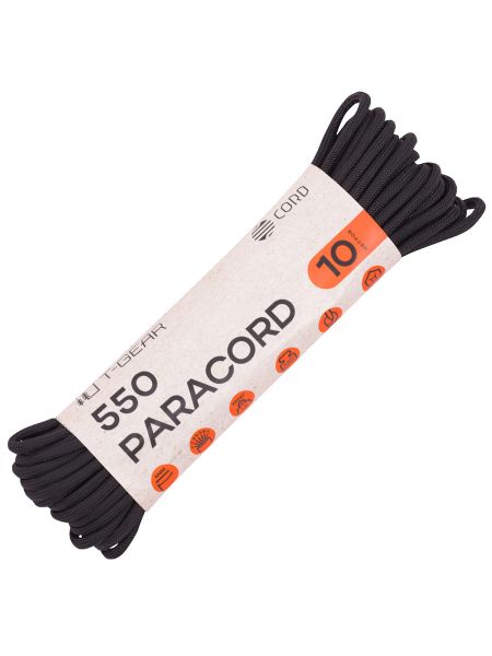 Паракорд 550 T-Gear x CORD nylon 10м (Black), Название цвета: черный, Страна-производитель: РОССИЯ, изображение 2