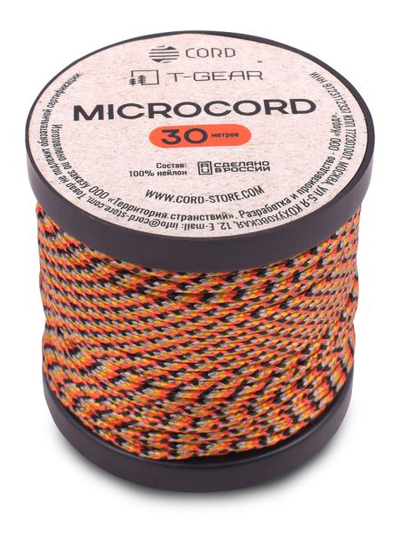 Микрокорд T-Gear x CORD nylon катушка 30м (Motley X), Название цвета: Motley X, Страна-производитель: РОССИЯ, изображение 2