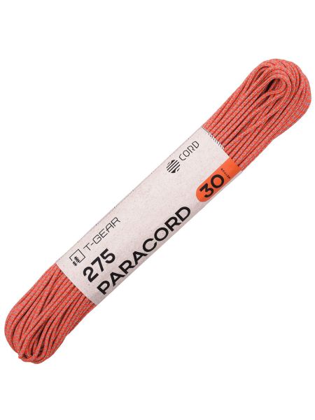 Паракорд 275 T-Gear x CORD nylon 30м (Orange Grey Snake), Название цвета: Серо-оранжевый, Страна-производитель: РОССИЯ, изображение 2