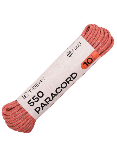 Паракорд 550 T-Gear x CORD nylon 10м (Orange Grey Snake), Название цвета: Серо-оранжевый, Страна-производитель: РОССИЯ, изображение 2