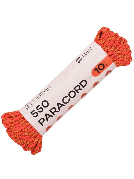 Паракорд 550 T-Gear x CORD nylon 10м (Orange-Gold), Название цвета: Orange-Gold, Страна-производитель: РОССИЯ, изображение 2