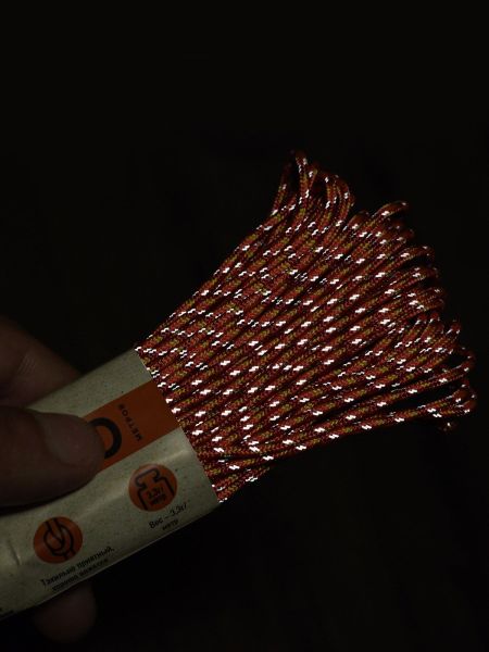 Паракорд 275 T-Gear x CORD nylon 30м световозвращающий (Orange X), Название цвета: Оранжевый, Страна-производитель: РОССИЯ, изображение 4