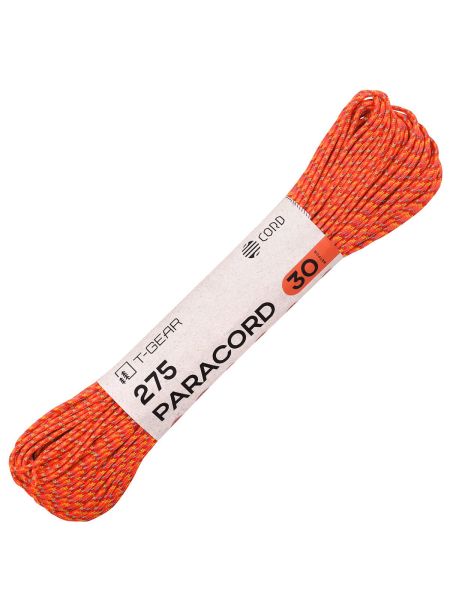 Паракорд 275 T-Gear x CORD nylon 30м световозвращающий (Orange X), Название цвета: Оранжевый, Страна-производитель: РОССИЯ, изображение 2
