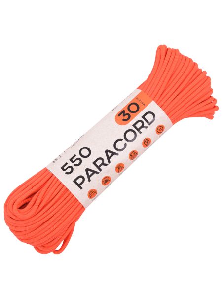 Паракорд 550 T-Gear x CORD nylon 30м (Neon Orange), Название цвета: Оранжевый, Страна-производитель: РОССИЯ, изображение 2