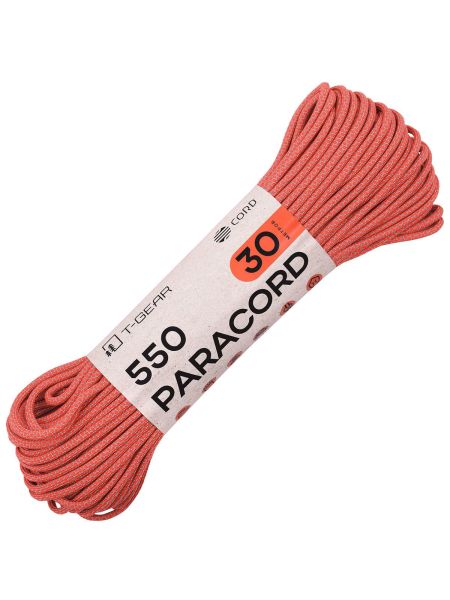 Паракорд 550 T-Gear x CORD nylon 30м (Orange Grey Snake), Название цвета: Серо-оранжевый, Страна-производитель: РОССИЯ, изображение 2