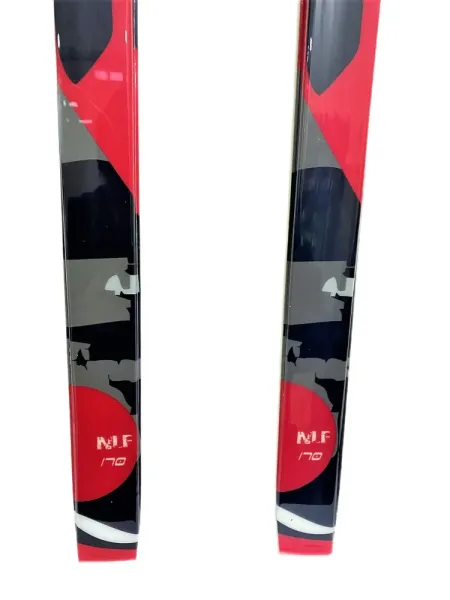 Лыжи беговые NLF с насечками и креплениями NNN active красный р. 170, изображение 4
