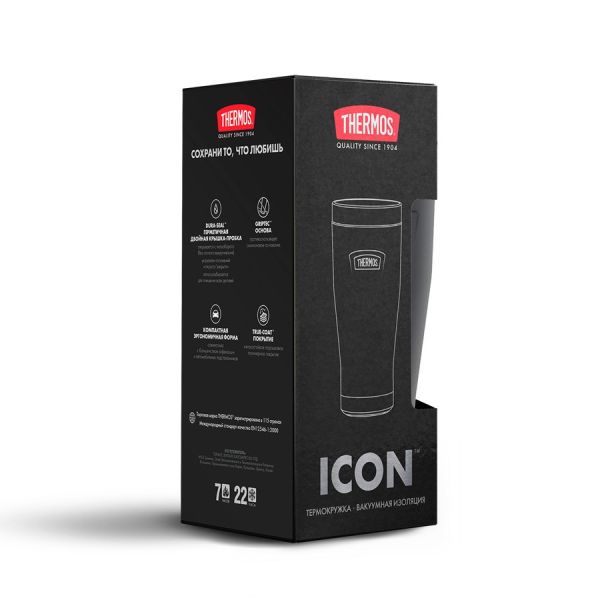 Термос THERMOS IS - 1012 GT, 0,47 л, черный, Название цвета: Тёмно-синий, Страна-производитель: КИТАЙ, изображение 6