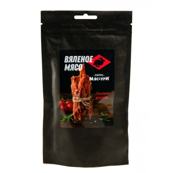 Вяленое мясо (из кролика) "Ранчо Мяссури" Гурмэ, 50 гр, Товаров в упаковке, шт: 1, Варианты: Вес 50 г, Страна-производитель: РОССИЯ