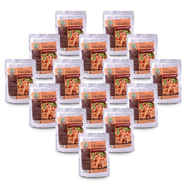 Готовое блюдо Говядина с макаронами 250 г. (Кронидов) 15шт*250г, 3,75кг