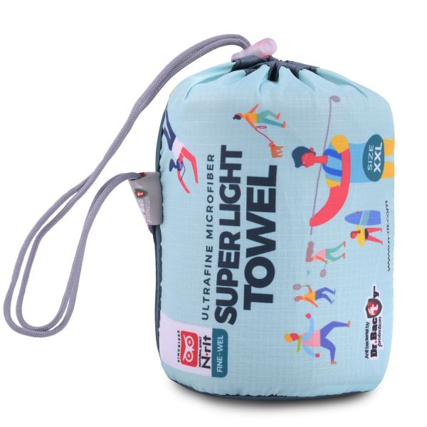 N-Rit полотенце Super Light Towel 120х150 рXXL тем. синий, Название цвета: Синий, Товаров в упаковке, шт: 1, Размер: XXL, Варианты:  , Страна-производитель: ЮЖНАЯ КОРЕЯ, изображение 3