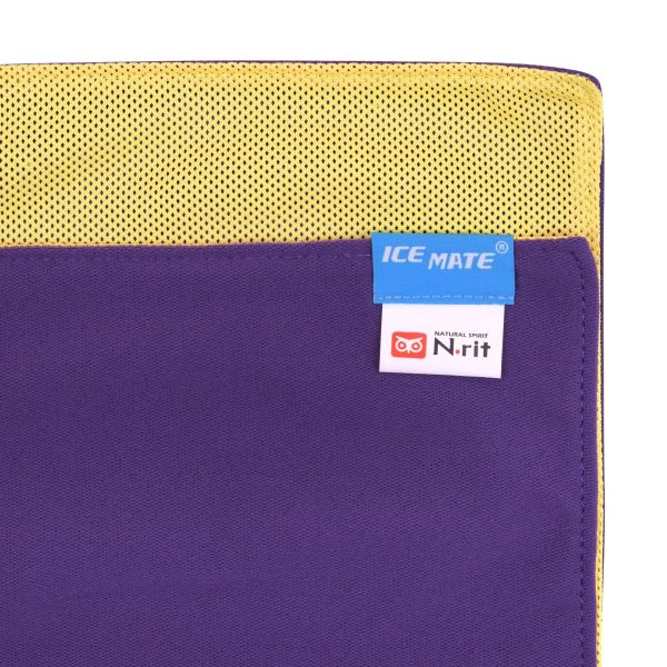 N-Rit охлаждающее полотенце IceMate Cool Towel Double 20*100 пурпурный-желтый, Название цвета: Жёлто-фиолетовый, Товаров в упаковке, шт: 1, Размер: 20*100, Варианты:  , Страна-производитель: ЮЖНАЯ КОРЕЯ, изображение 2