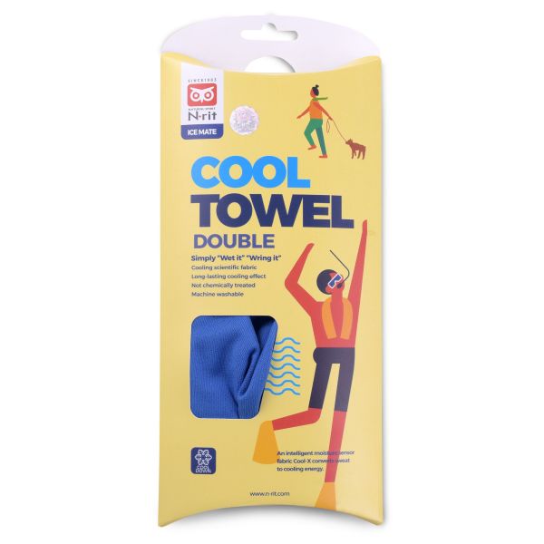 N-Rit охлаждающее полотенце IceMate Cool Towel Double 20*100 синий-голубой, Название цвета: Синий, Товаров в упаковке, шт: 1, Размер: 20*100, Варианты:  , Страна-производитель: ЮЖНАЯ КОРЕЯ, изображение 2