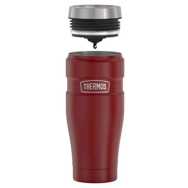 Кружка-термос из нерж. стали тм THERMOS SK1005 MRR 0.47L, Название цвета: Бордовый, Товаров в упаковке, шт: 1, Объем, л: 0.47, Варианты: MRR 0.47L, Страна-производитель: КИТАЙ, изображение 3