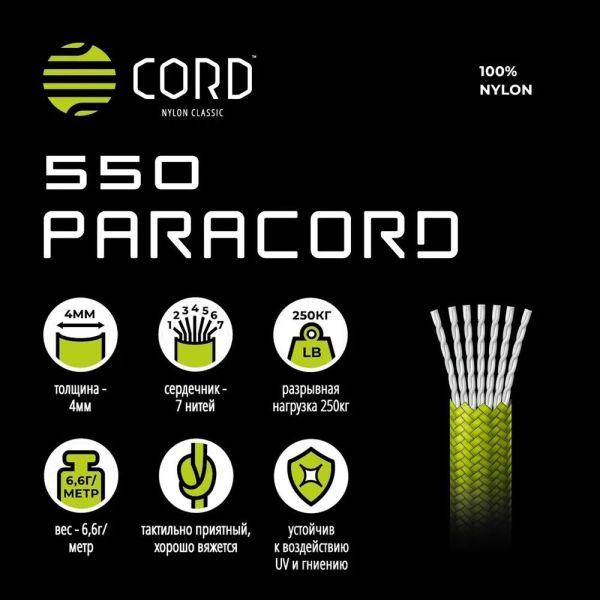 Паракорд 550 Cord 10м (multi camo), изображение 3