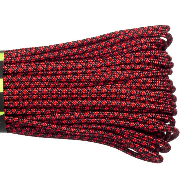 Паракорд 275 (мини) CORD nylon 30м RUS (red snake), Название цвета: Черно-красный, Товаров в упаковке, шт: 1, Варианты:  , Страна-производитель: РОССИЯ, изображение 2