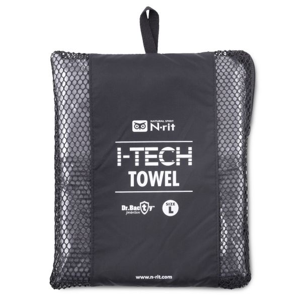 N-Rit полотенце I-Tech Towel 60x120 рL Графит, Название цвета: серый, Товаров в упаковке, шт: 1, Размер: L, Варианты:  , Страна-производитель: Корея, изображение 3
