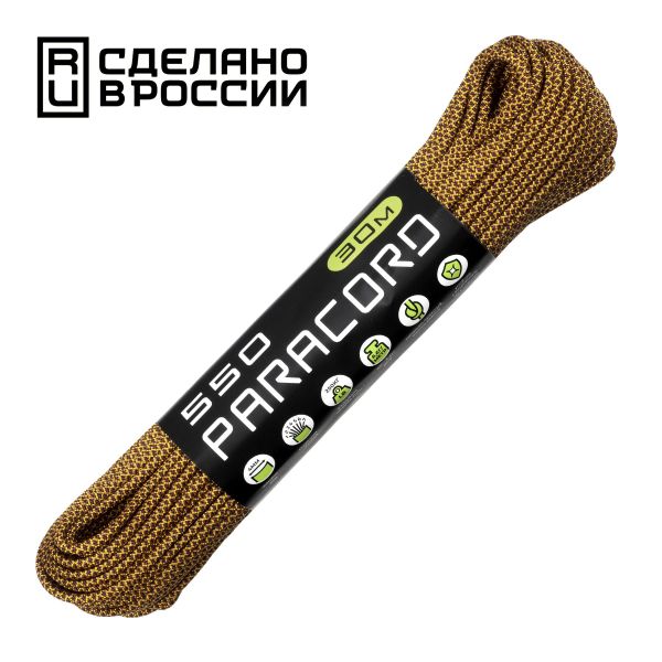 Паракорд 550 CORD nylon 30м RUS (bordo snake), Название цвета: Бордовый, Товаров в упаковке, шт: 1, Варианты:  , Страна-производитель: РОССИЯ