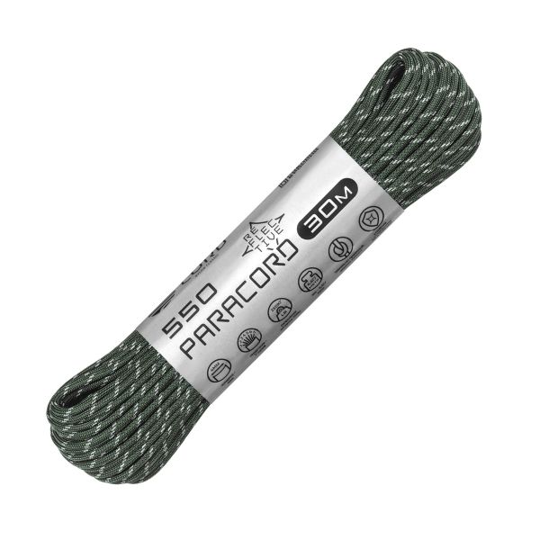 Паракорд 550 CORD nylon 30м RUS световозвращающий (hunter), Название цвета: Зеленый, Товаров в упаковке, шт: 1, Варианты:  , Страна-производитель: РОССИЯ