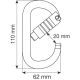 Карабин альпинистский CAMP OVAL XL 2 LOCK-Blue, алюминиевый сплав, Название цвета: Голубой, Страна-производитель: КИТАЙ, изображение 2