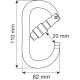 Карабин альпинистский CAMP OVAL XL LOCK с механической муфтой, Название цвета: Серебристый, Страна-производитель: КИТАЙ, изображение 2