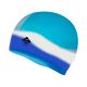 Шапочка для плавания SWIM TEAM, силиконовая, мультицвет, Название цвета: Бело-сине-голубой, Страна-производитель: КИТАЙ
